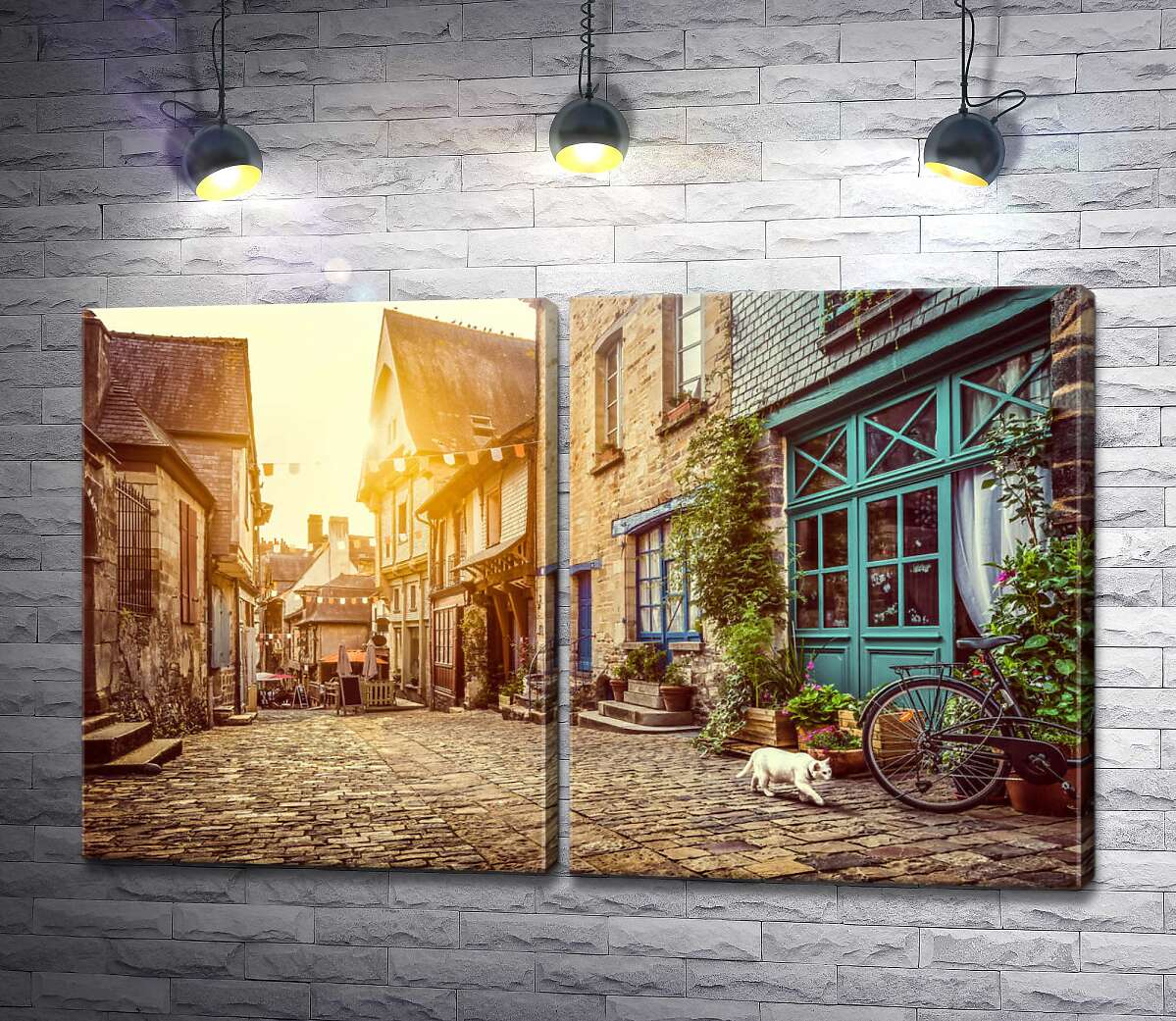 модульная картина Уютная старая европейская улица