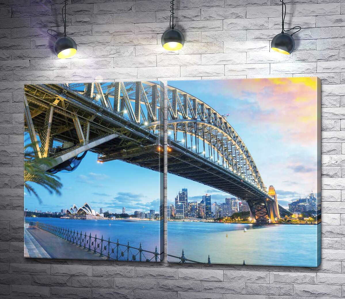модульная картина Сиднейский мост на фоне небесной лазури