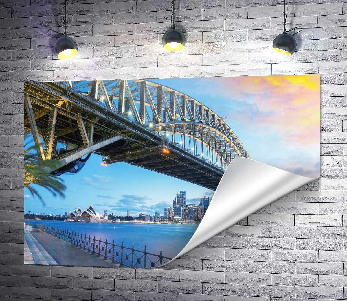 печать Сиднейский мост на фоне небесной лазури