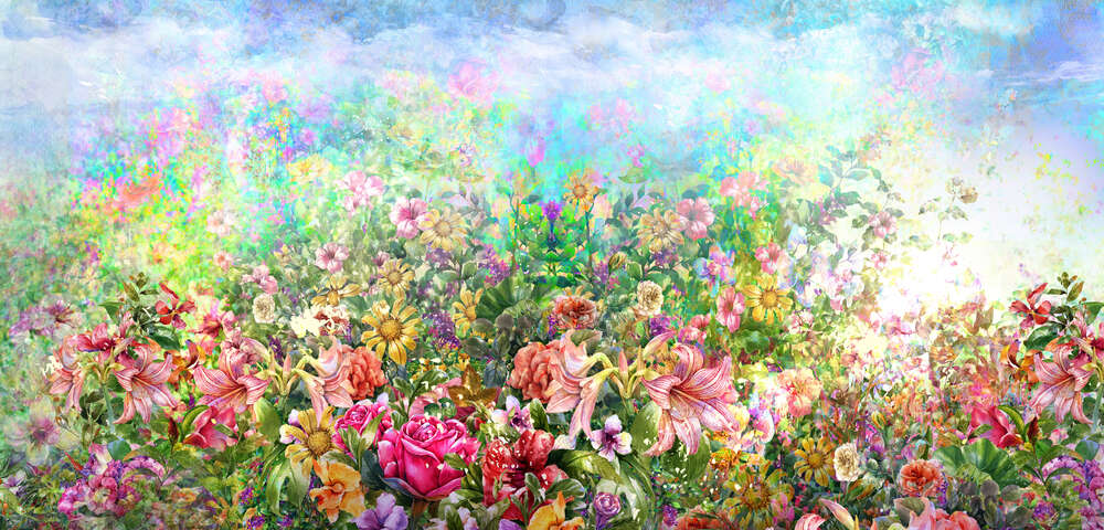 картина-постер Калейдоскоп летних цветов
