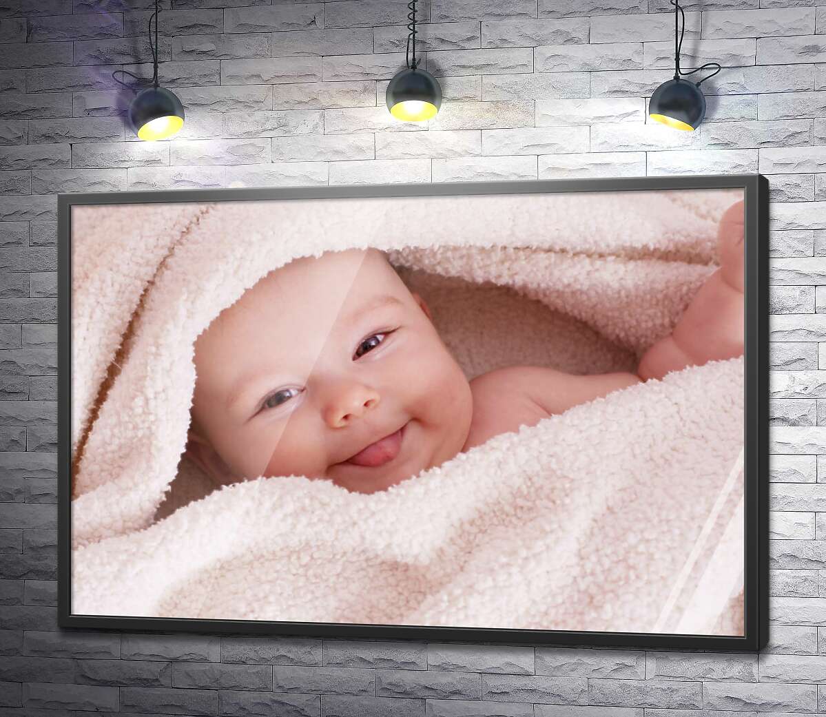 постер Немовля в плюшевій ковдрі