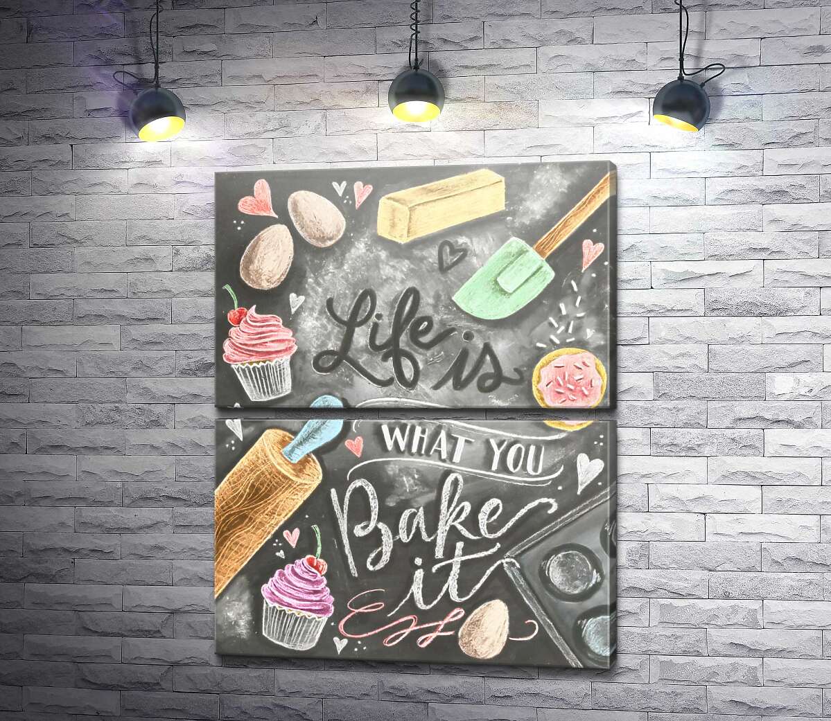 модульна картина Кулінарна ілюстрація: Life is what you bake it (Модуль №7)