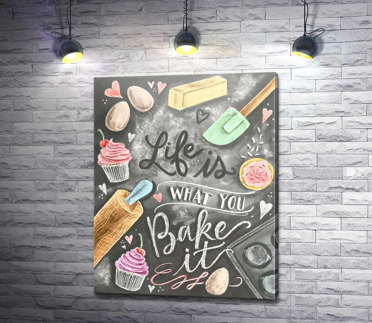 картина Кулинарная иллюстрация: Life is what you bake it