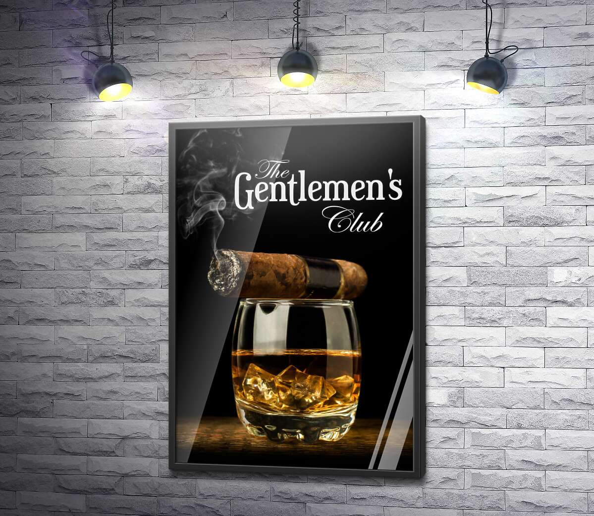 постер Клуб джентльменів: сигара та віскі