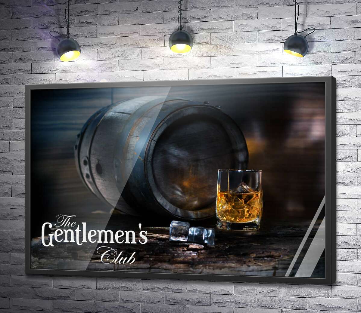 постер Клуб джентльменов: бочка виски и бокал