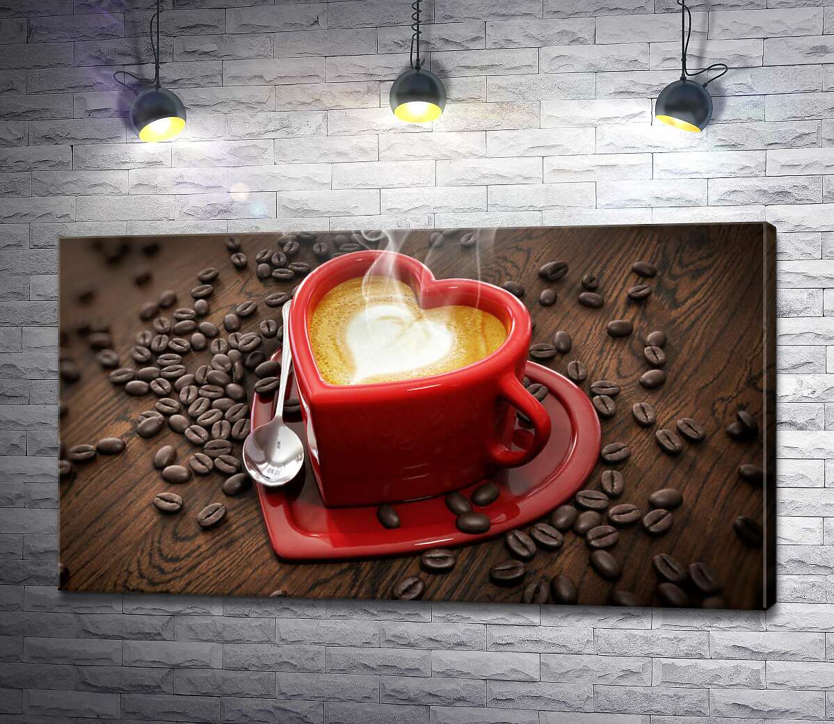 картина Чашка кави у вигляді серця