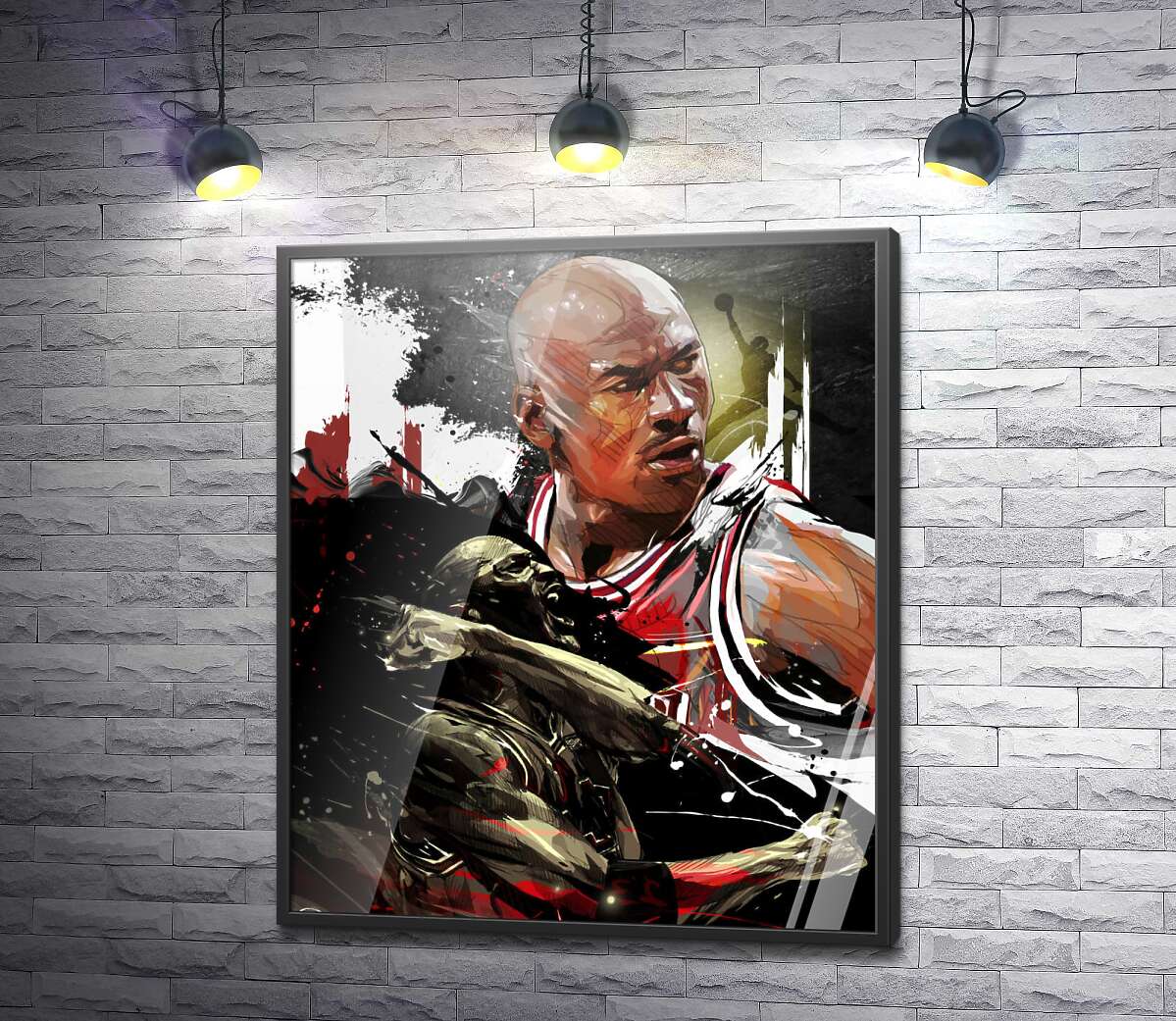 постер Арт портрет баскетболіста Майкла Джордана