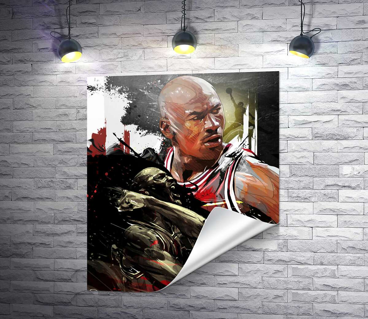 друк Арт портрет баскетболіста Майкла Джордана