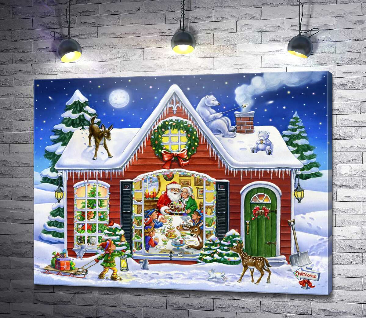 картина Казковий будиночок Санта-Клауса
