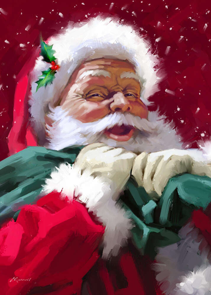 картина-постер Портрет Санта-Клауса