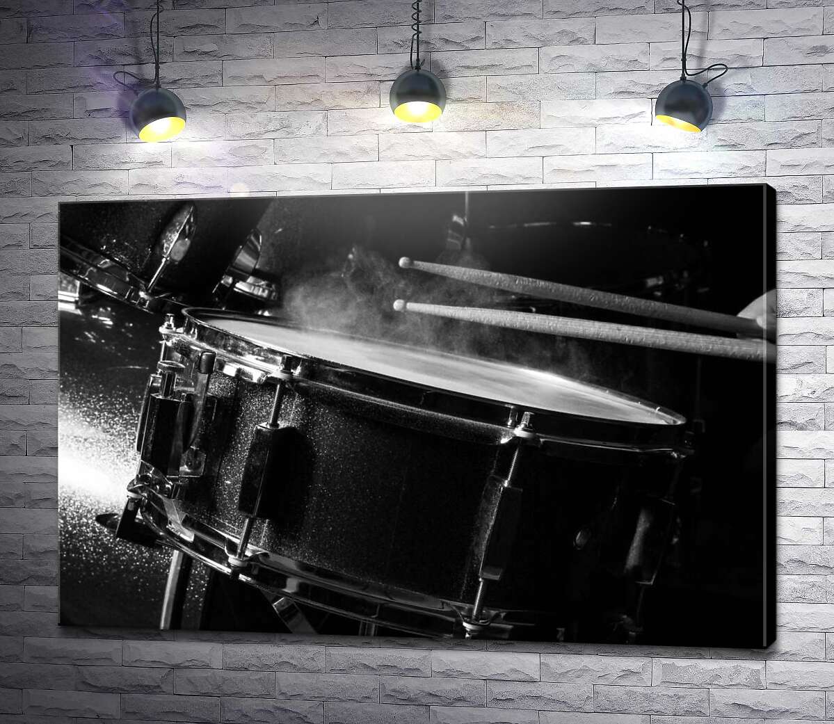 картина Брызги от игры на барабанах