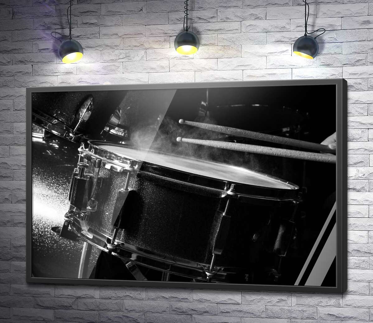 постер Брызги от игры на барабанах