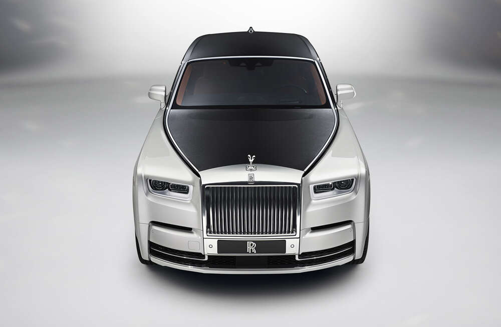 картина-постер Стильний чорно-білий Rolls Royce