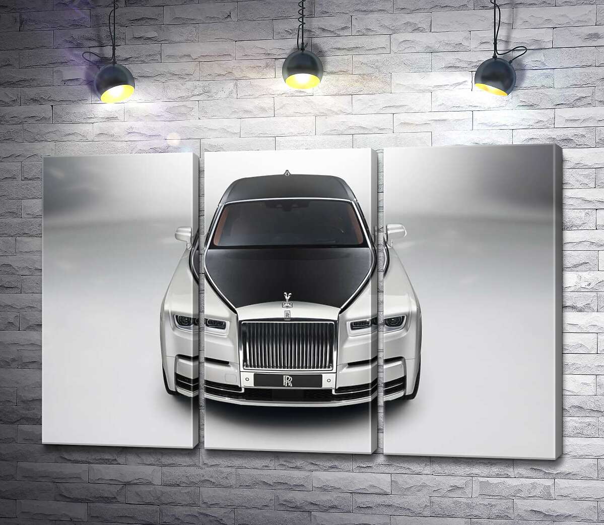 модульна картина Стильний чорно-білий Rolls Royce (Модуль №2)