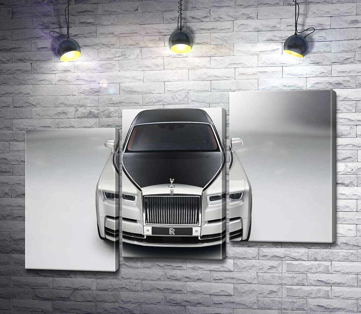 модульна картина Стильний чорно-білий Rolls Royce (Модуль №14)