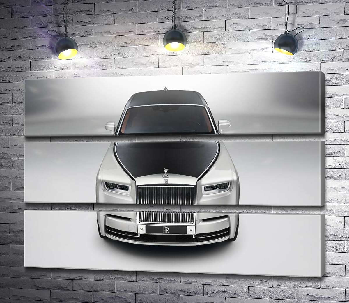 модульна картина Стильний чорно-білий Rolls Royce (Модуль №15)