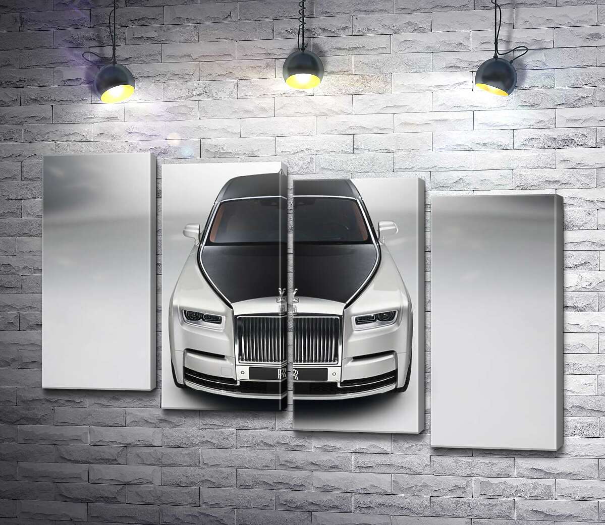 модульна картина Стильний чорно-білий Rolls Royce (Модуль №19)