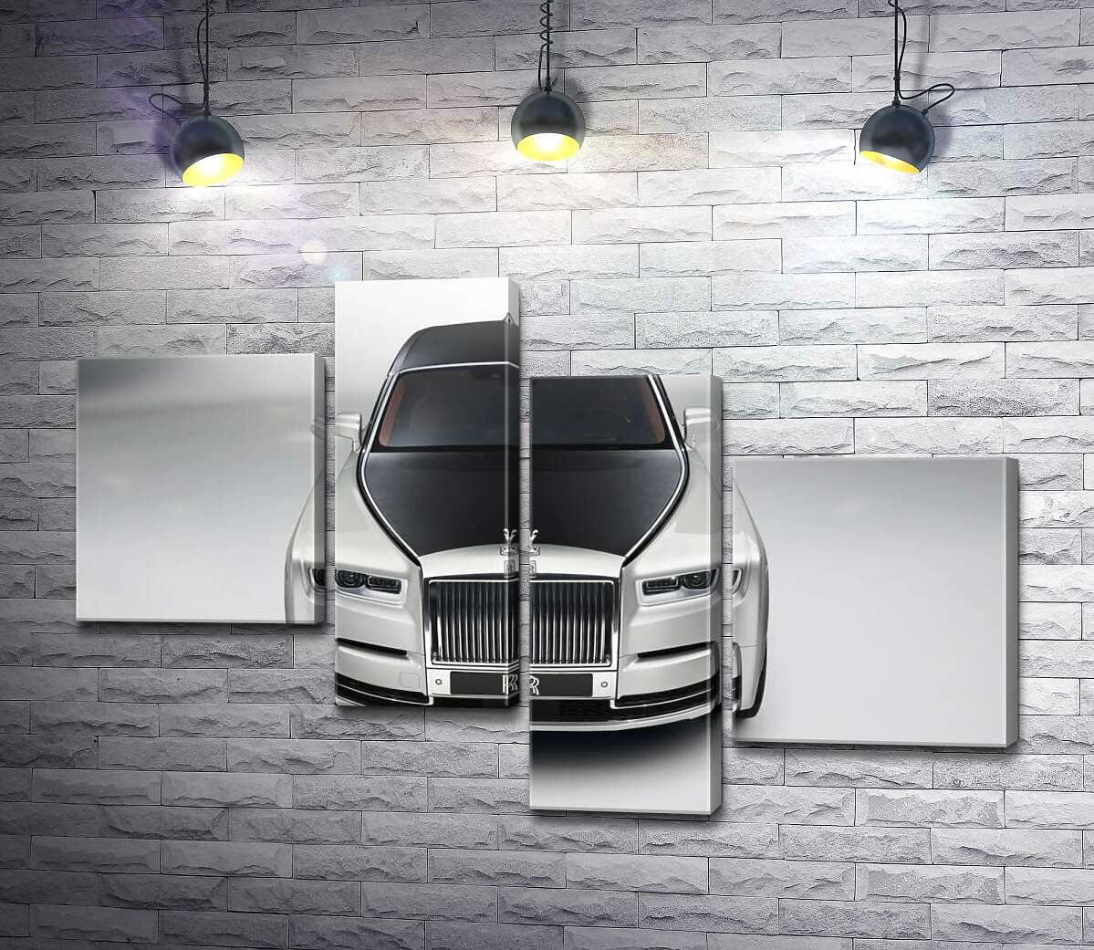модульна картина Стильний чорно-білий Rolls Royce (Модуль №21)