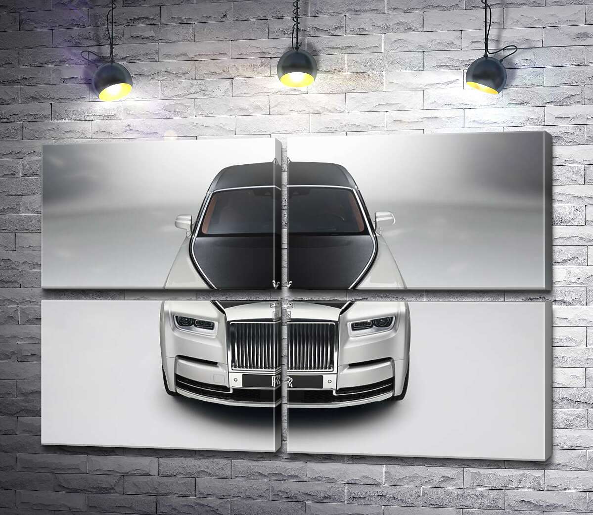 модульна картина Стильний чорно-білий Rolls Royce (Модуль №25)
