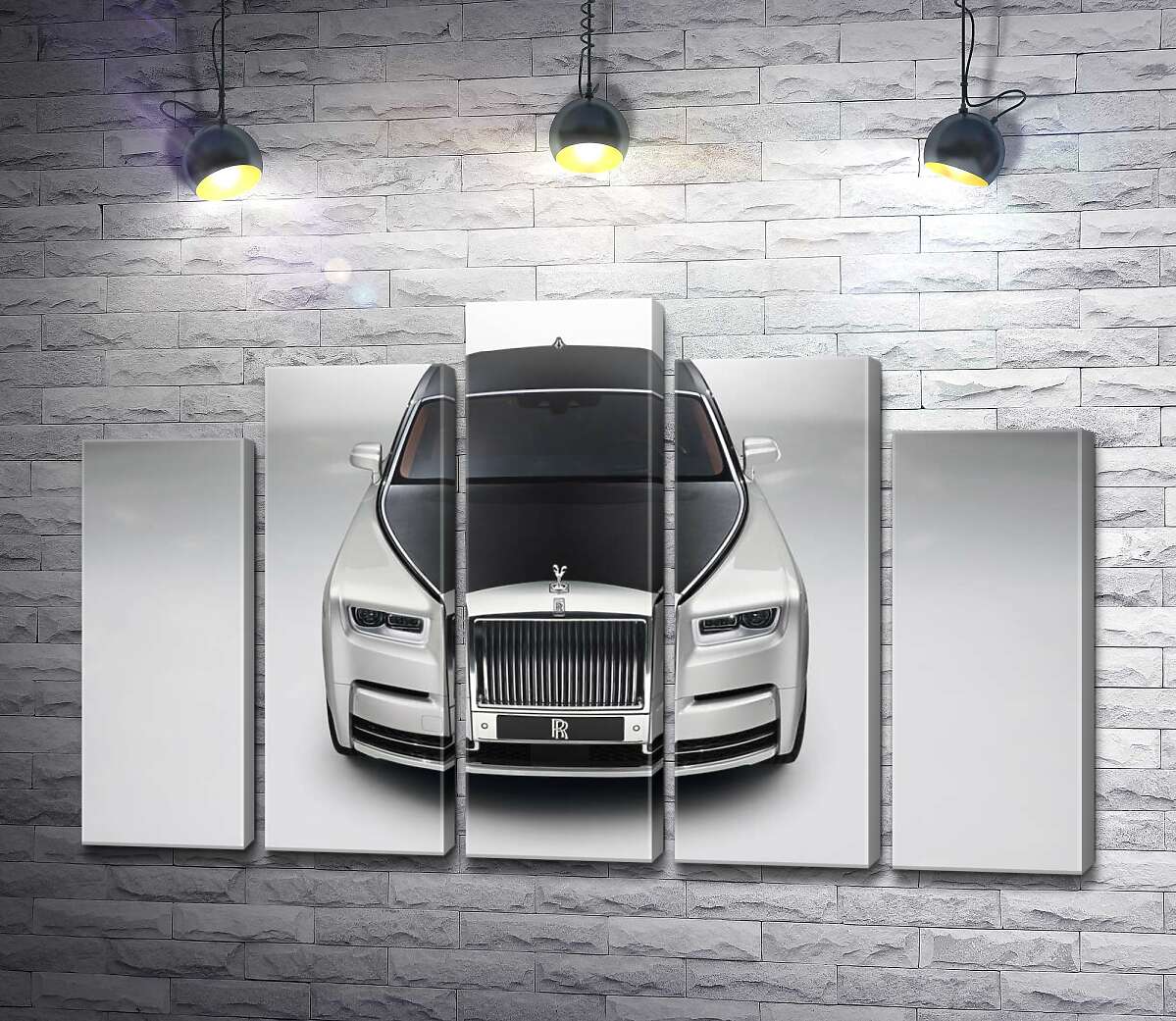модульная картина Стильный черно-белый Rolls Royce (Модуль №29)
