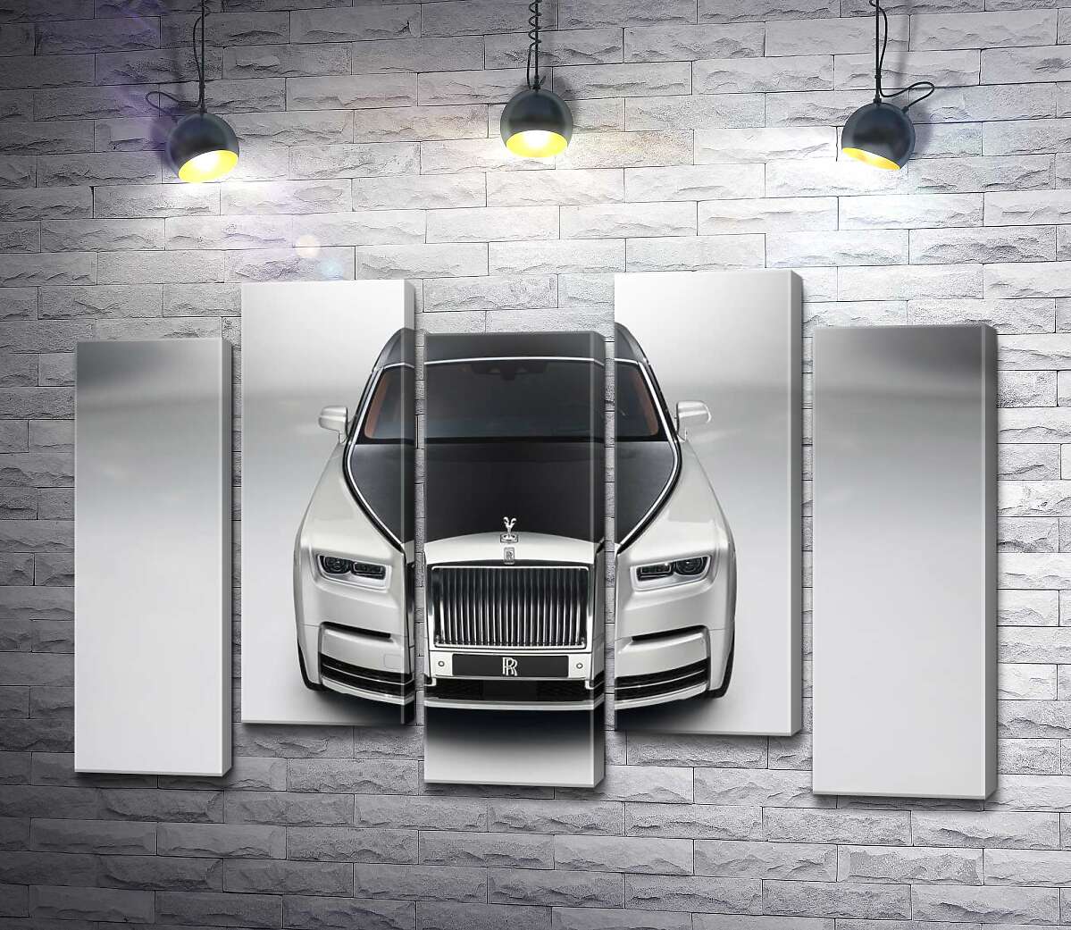 модульна картина Стильний чорно-білий Rolls Royce (Модуль №30)