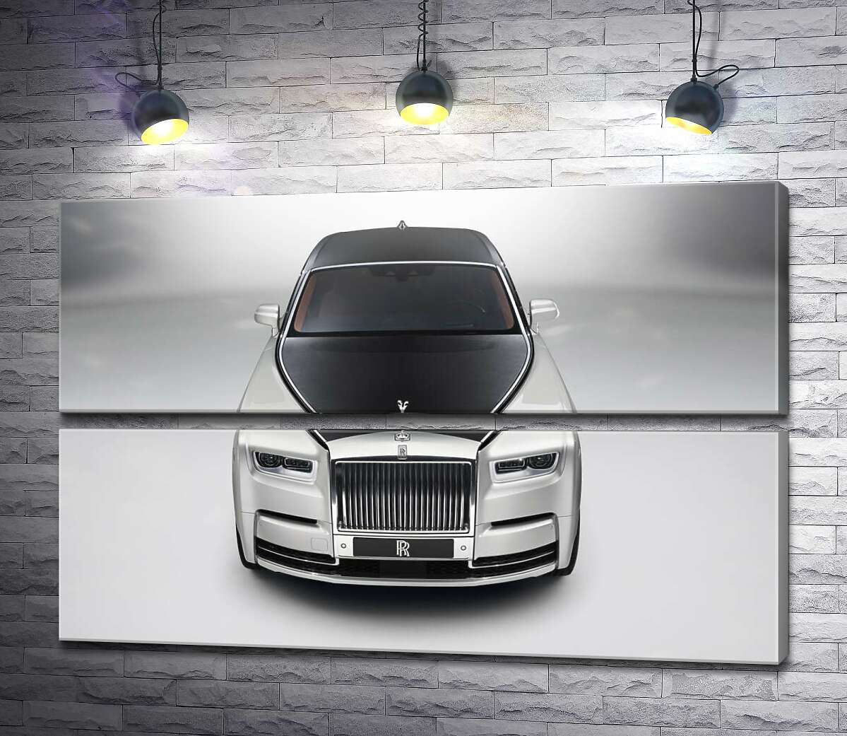 модульна картина Стильний чорно-білий Rolls Royce (Модуль №7)