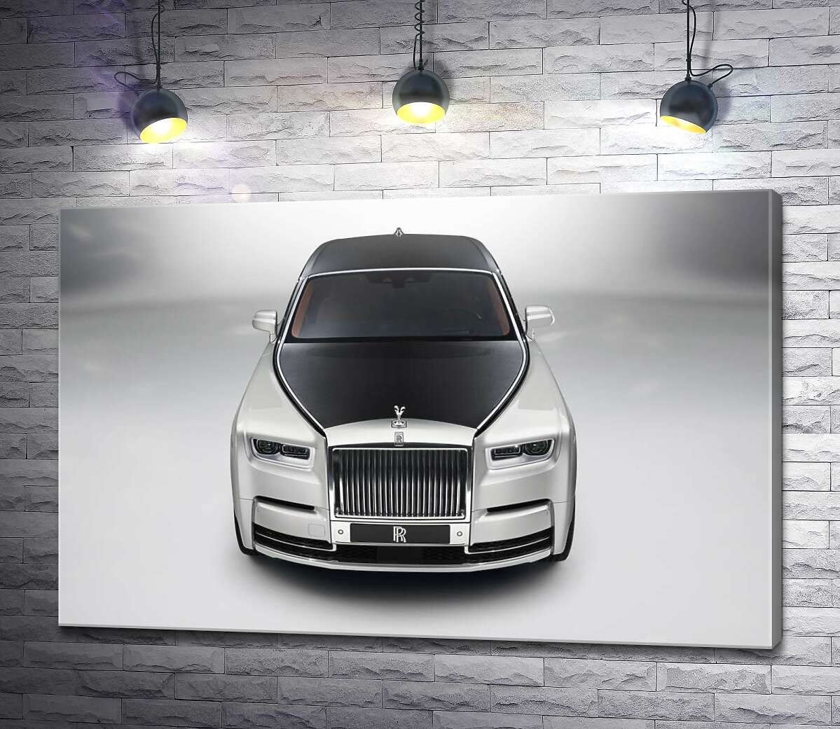 картина Стильний чорно-білий Rolls Royce