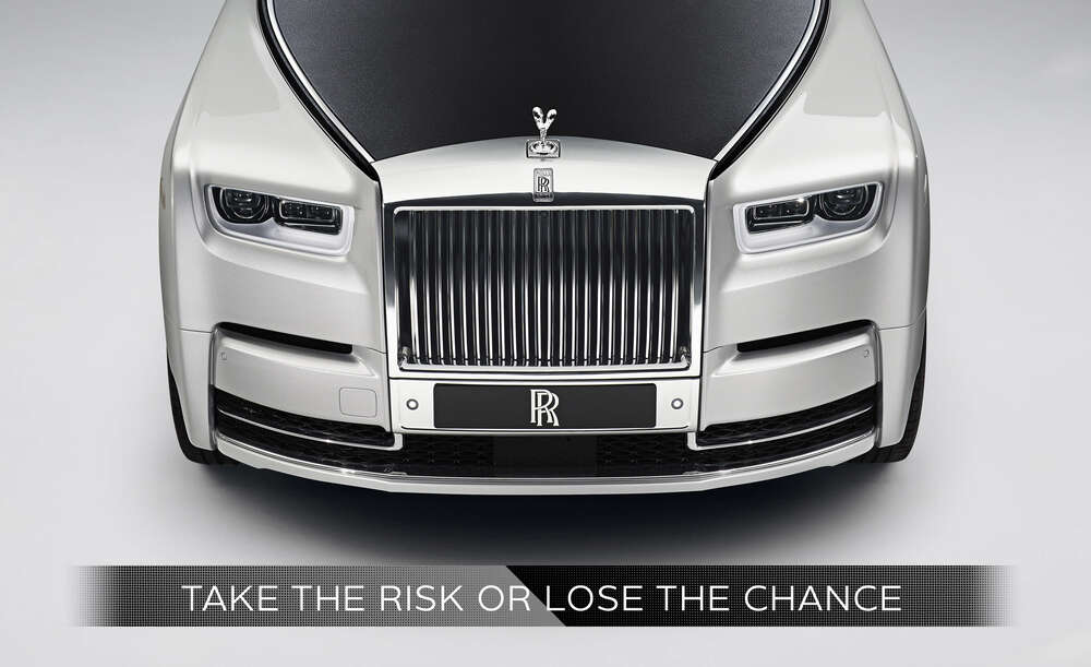 картина-постер Стильный Rolls Royce - Take the risk or lose the chance