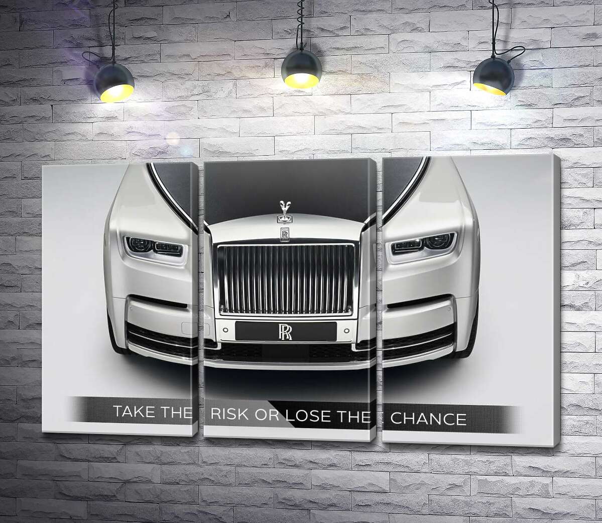 модульна картина Стильний Rolls Royce - Take the risk or lose the chance (Модуль №2)