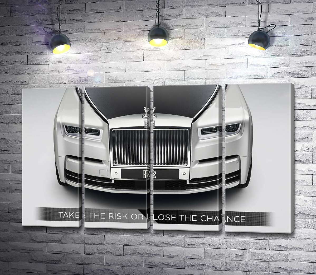 модульная картина Стильный Rolls Royce - Take the risk or lose the chance (Модуль №24)