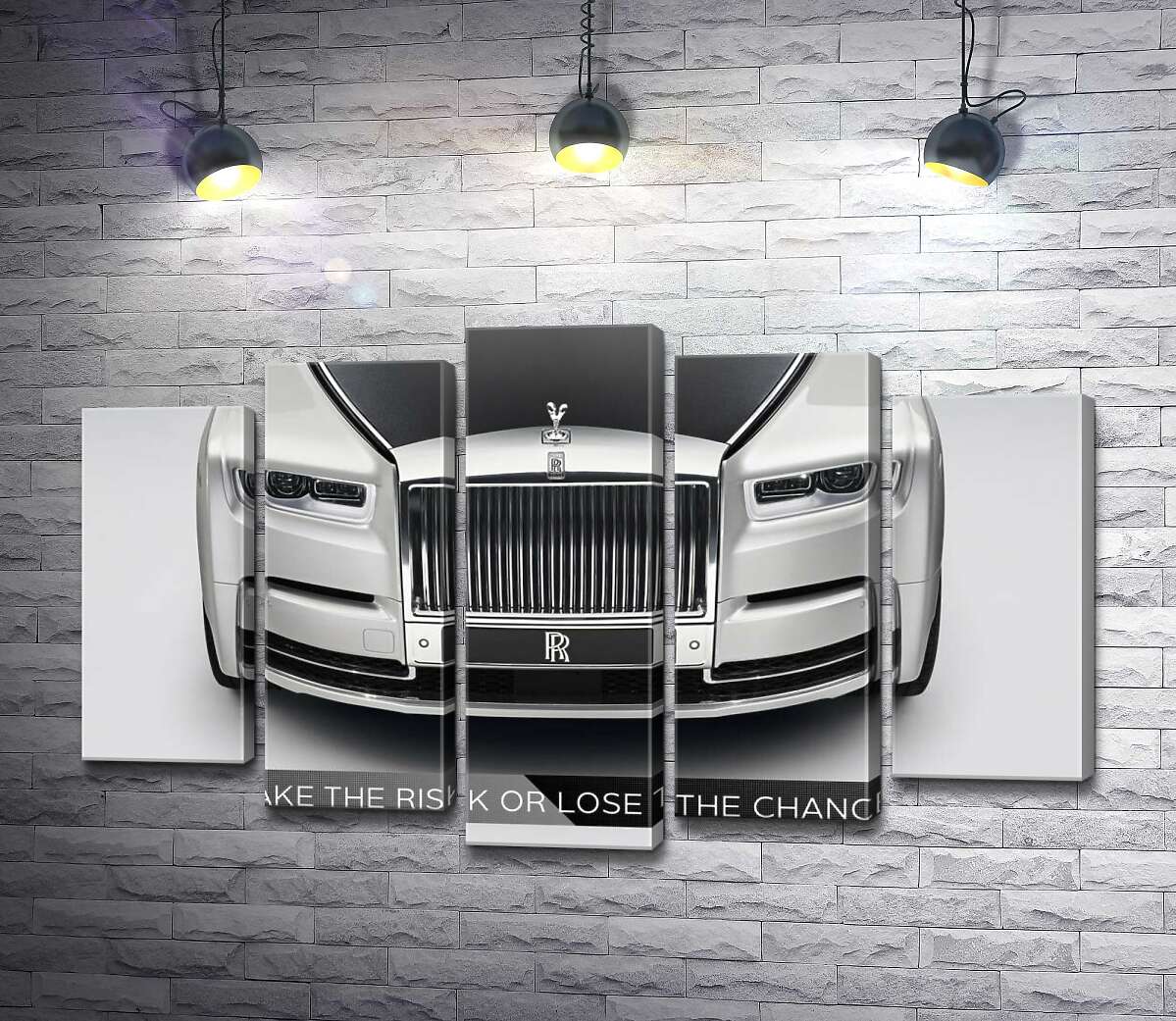 модульная картина Стильный Rolls Royce - Take the risk or lose the chance (Модуль №4)