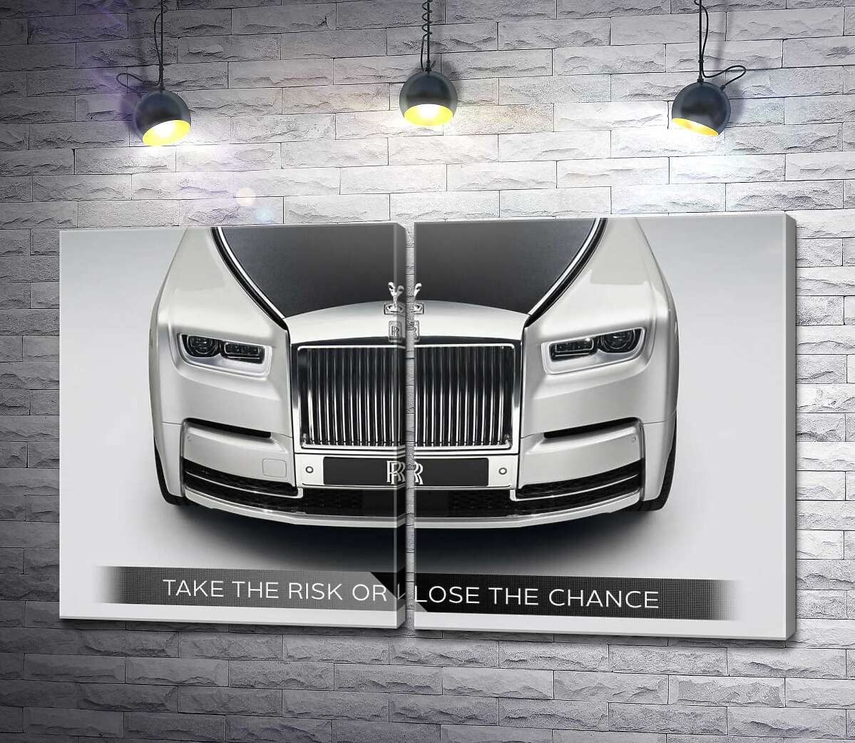 модульная картина Стильный Rolls Royce - Take the risk or lose the chance