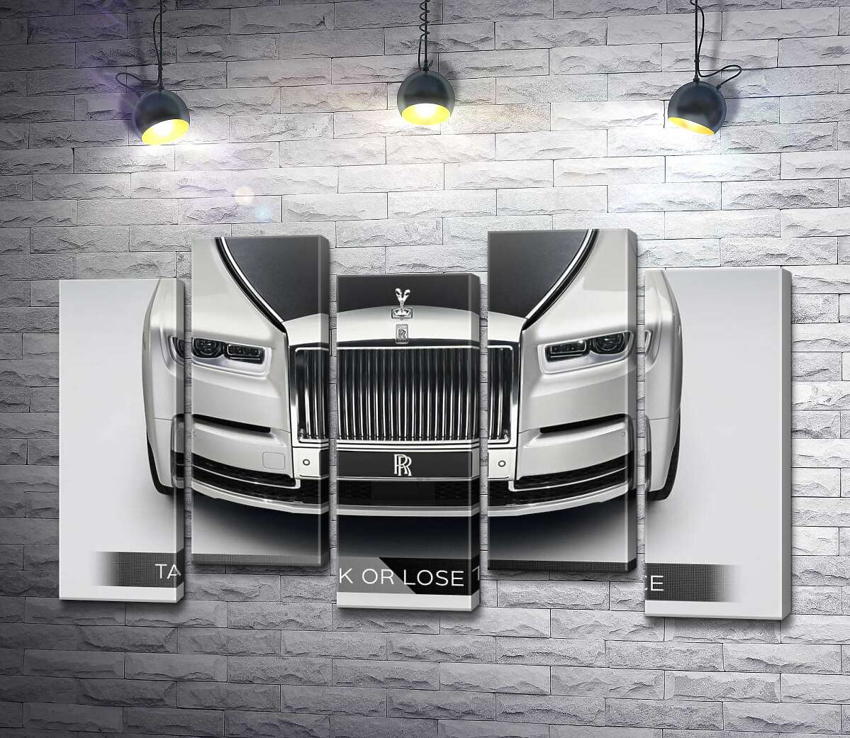 модульная картина Стильный Rolls Royce - Take the risk or lose the chance (Модуль №30)