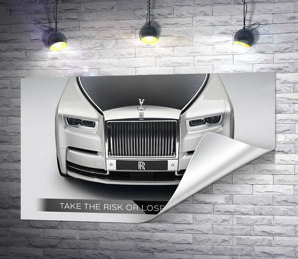 печать Стильный Rolls Royce - Take the risk or lose the chance