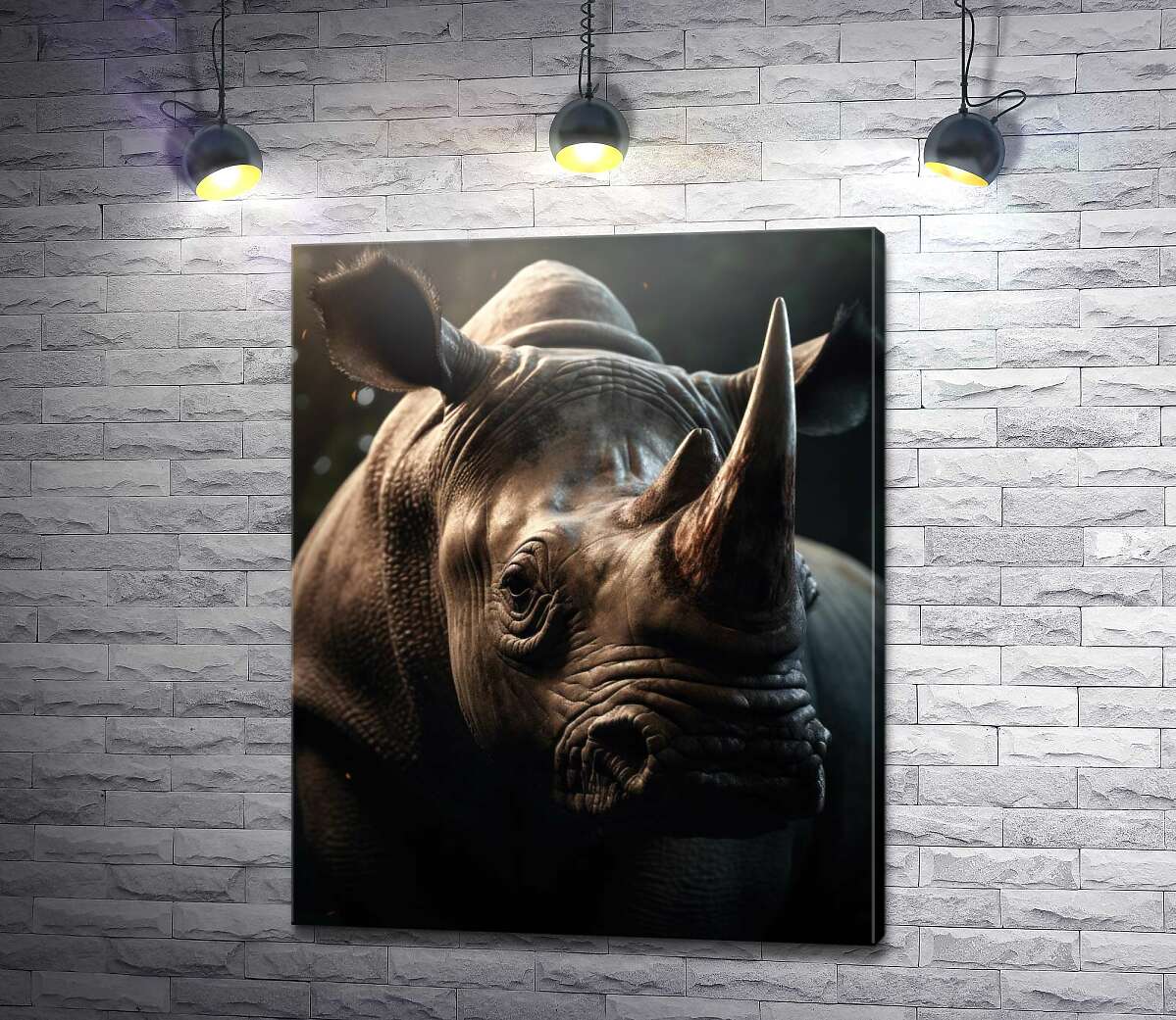 картина Портрет мощного носорога