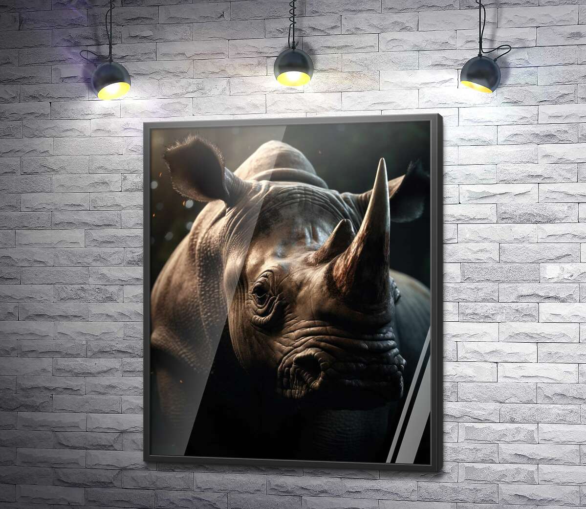 постер Портрет потужного носорога