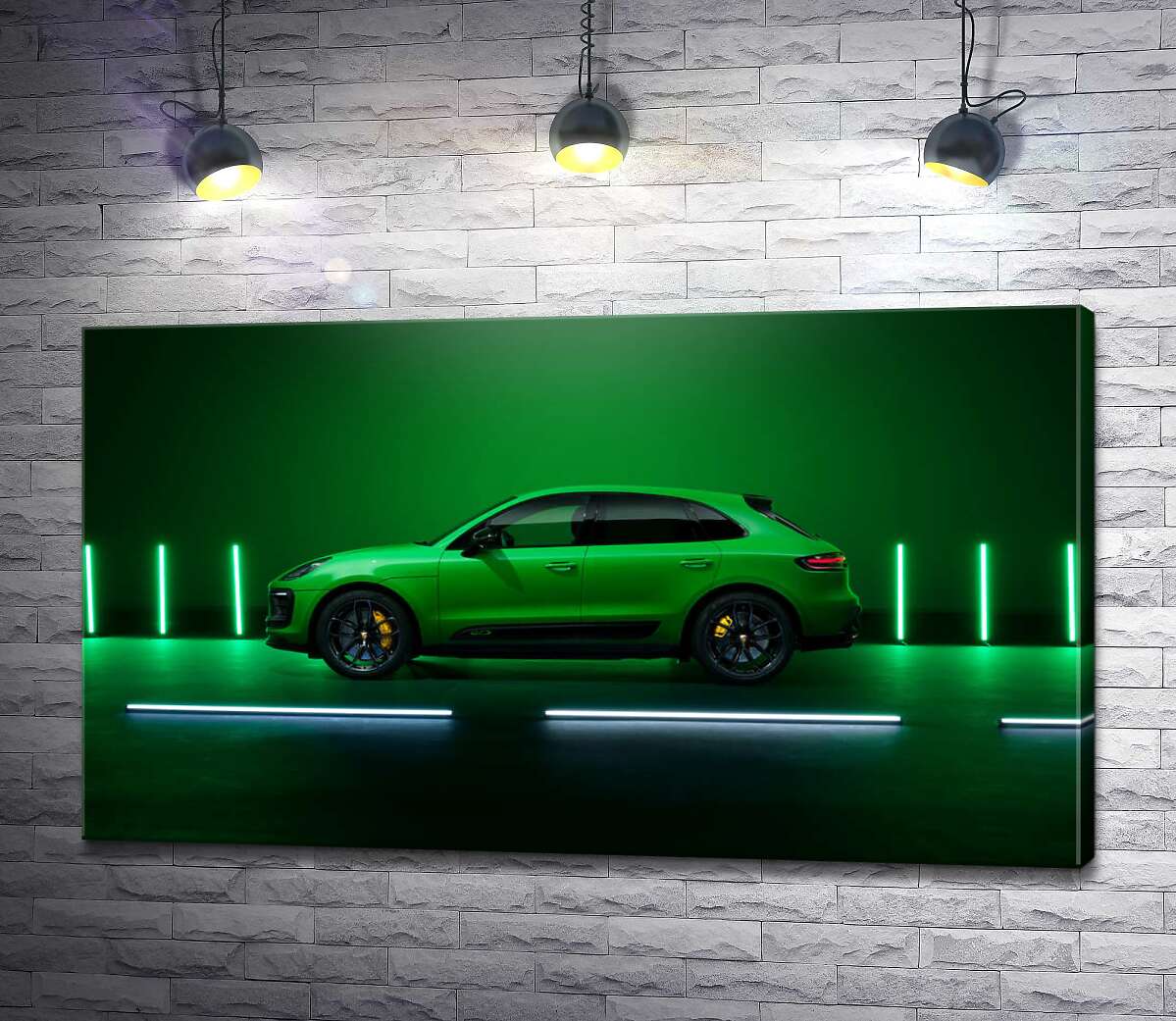 картина Porsche Macan у зеленому кольорі
