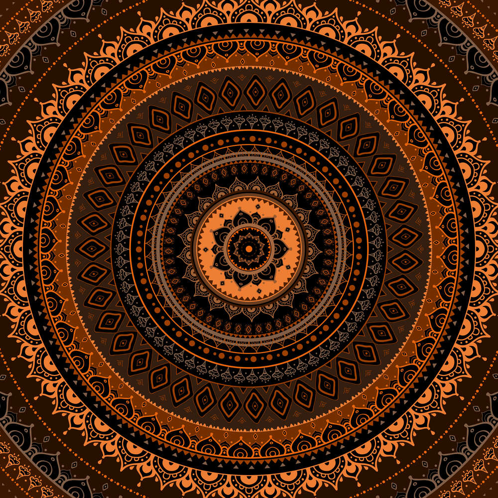 картина-постер Мандала в коричневых тонах