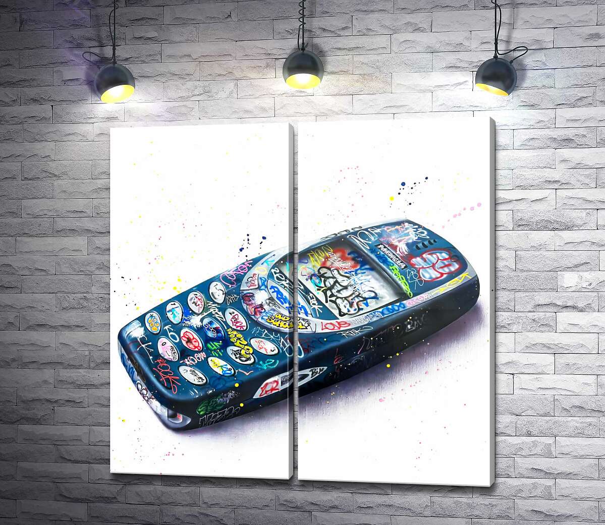 модульна картина Нокіа 3310 у стилі графіті
