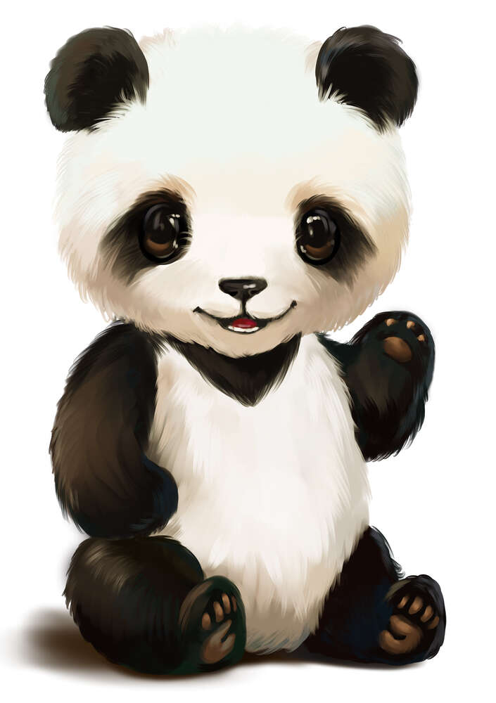 картина-постер Милый медвежонок панда