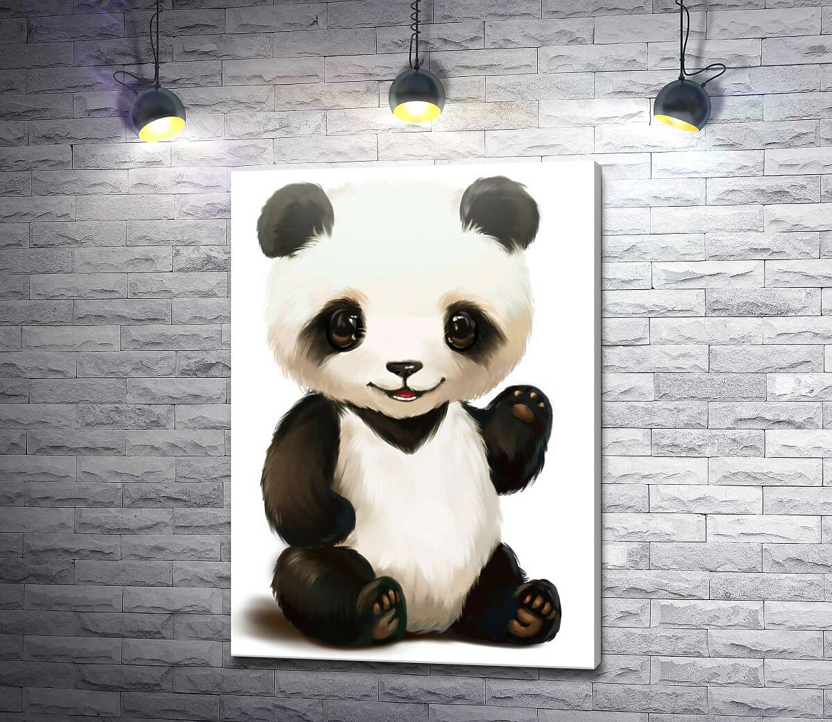 картина Милый медвежонок панда
