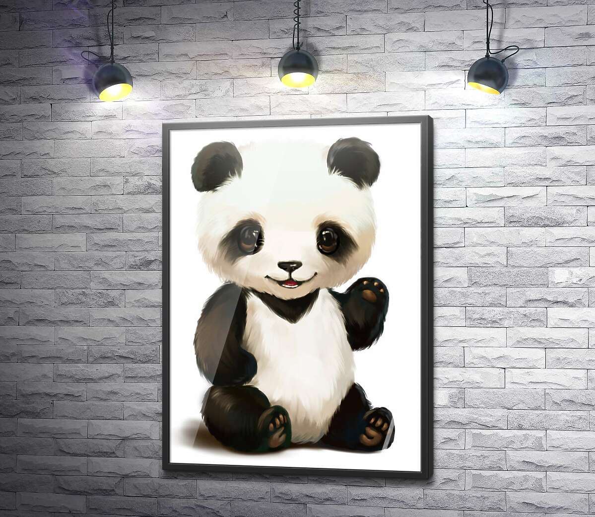 постер Милый медвежонок панда