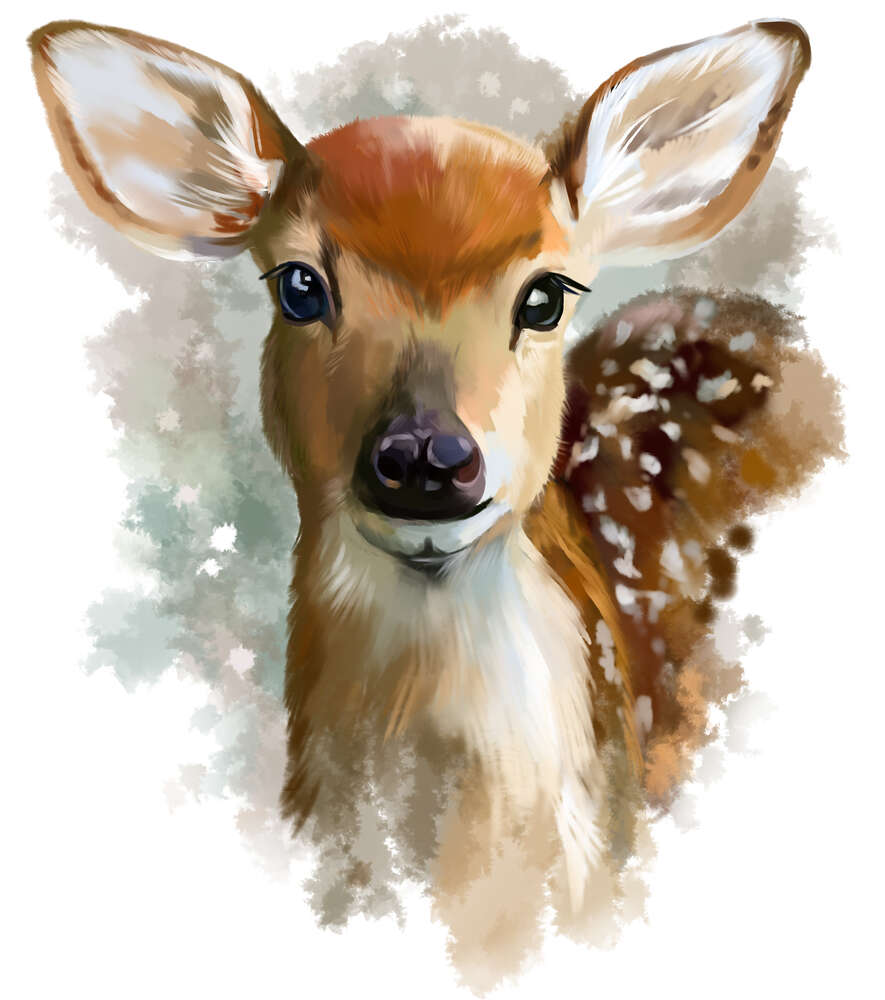 картина-постер Милий оленя з великими очима