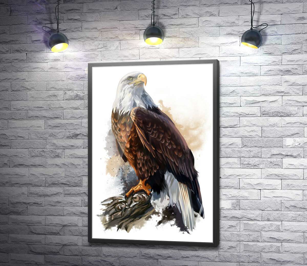 постер Гордый орел на ветке