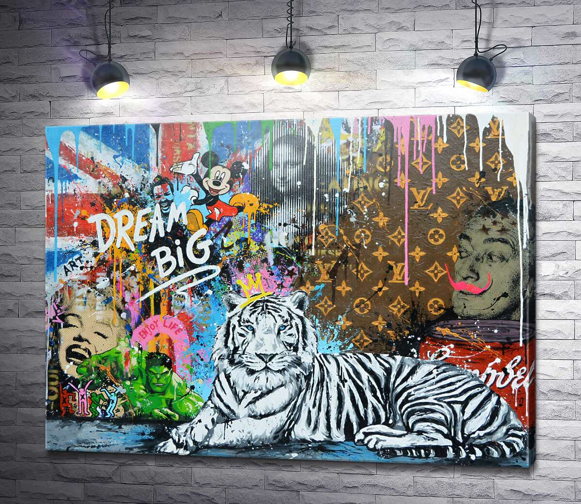 картина Арт графіті з тигром - Dream Big