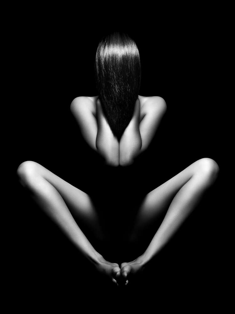 картина-постер Оголений загадковий силует жіночого тіла