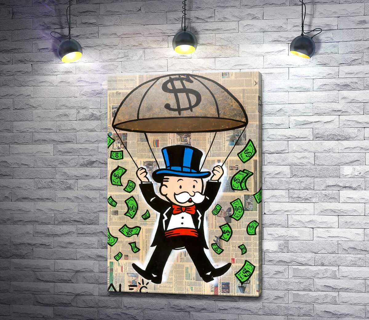 картина Пеннібегс спускається на грошовому парашуті