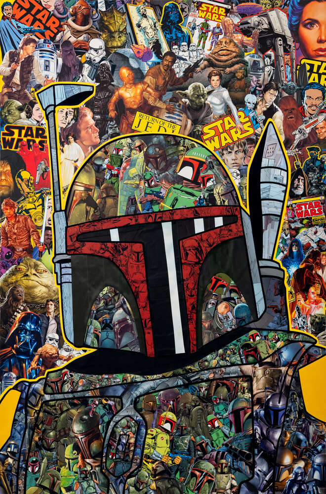 картина-постер Арт коллаж комиксов в стиле Штурмовика из Звездных Войн