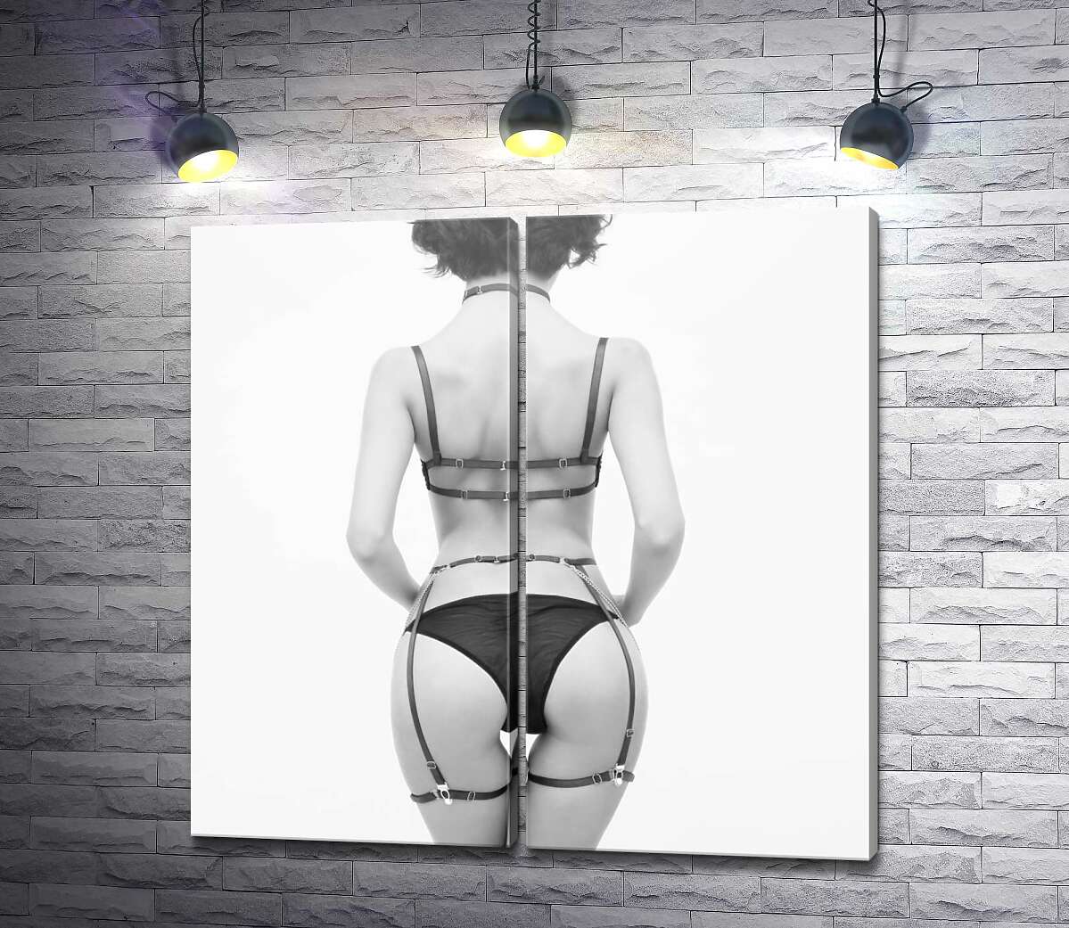 модульная картина Эротический силуэт девушки со спины