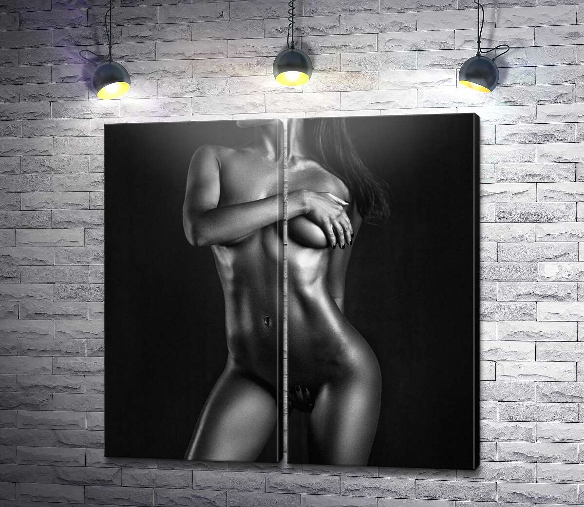 модульная картина Обнаженная фигура сексуальной девушки